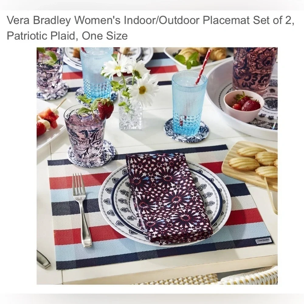 Vera Bradley set of 2 indoor / outdoor placemats *update only 2 sets left*
